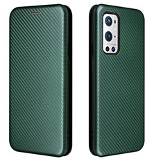 Leather Case Stands Flip Cover Holder L04Z for OnePlus 9 Pro 5G Green