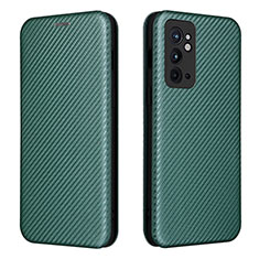 Leather Case Stands Flip Cover Holder L04Z for OnePlus 9RT 5G Green