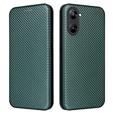 Leather Case Stands Flip Cover Holder L04Z for Realme 10S 5G Green