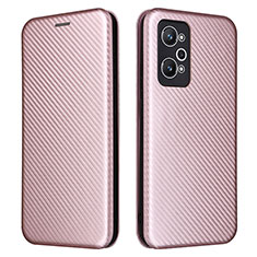 Leather Case Stands Flip Cover Holder L04Z for Realme GT Neo 3T 5G Rose Gold