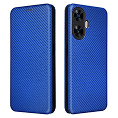 Leather Case Stands Flip Cover Holder L04Z for Realme Narzo N55 Blue