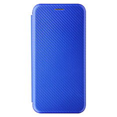 Leather Case Stands Flip Cover Holder L04Z for Samsung Galaxy A02 Blue