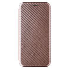 Leather Case Stands Flip Cover Holder L04Z for Samsung Galaxy A02 Rose Gold