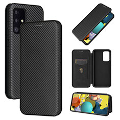 Leather Case Stands Flip Cover Holder L04Z for Samsung Galaxy A52 4G Black