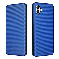 Leather Case Stands Flip Cover Holder L04Z for Samsung Galaxy F14 5G Blue