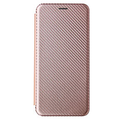 Leather Case Stands Flip Cover Holder L04Z for Samsung Galaxy F62 5G Rose Gold