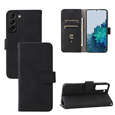 Leather Case Stands Flip Cover Holder L04Z for Samsung Galaxy S23 5G Black