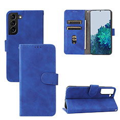 Leather Case Stands Flip Cover Holder L04Z for Samsung Galaxy S23 5G Blue