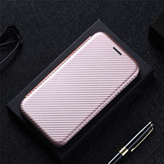 Leather Case Stands Flip Cover Holder L04Z for Samsung Galaxy S23 FE 5G Rose Gold