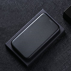 Leather Case Stands Flip Cover Holder L04Z for Sharp Aquos R8s Black