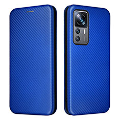 Leather Case Stands Flip Cover Holder L04Z for Xiaomi Mi 12T 5G Blue