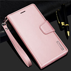 Leather Case Stands Flip Cover Holder L05 for Samsung Galaxy S21 FE 5G Rose Gold