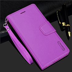 Leather Case Stands Flip Cover Holder L05 for Samsung Galaxy S23 5G Purple