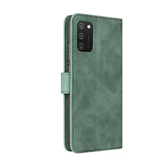 Leather Case Stands Flip Cover Holder L05Z for Samsung Galaxy A03s Green