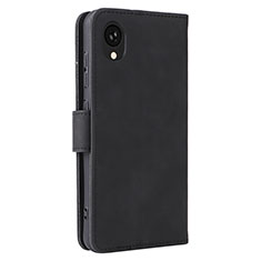 Leather Case Stands Flip Cover Holder L05Z for Samsung Galaxy A22 5G SC-56B Black