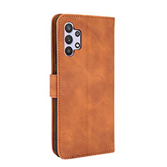 Leather Case Stands Flip Cover Holder L05Z for Samsung Galaxy A32 4G Brown