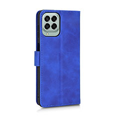 Leather Case Stands Flip Cover Holder L05Z for Samsung Galaxy M33 5G Blue