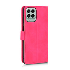 Leather Case Stands Flip Cover Holder L05Z for Samsung Galaxy M33 5G Hot Pink