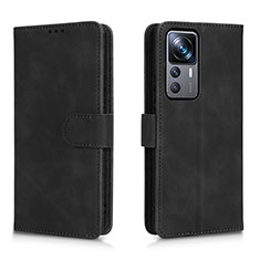 Leather Case Stands Flip Cover Holder L05Z for Xiaomi Mi 12T 5G Black