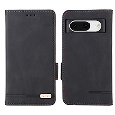 Leather Case Stands Flip Cover Holder L06Z for Google Pixel 8 5G Black