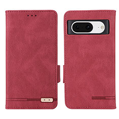 Leather Case Stands Flip Cover Holder L06Z for Google Pixel 8 5G Red