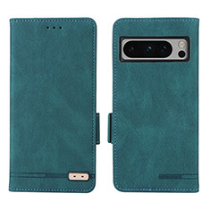 Leather Case Stands Flip Cover Holder L06Z for Google Pixel 8 Pro 5G Green