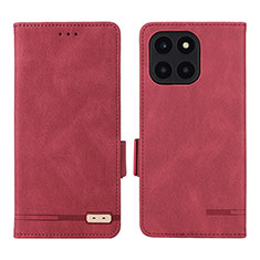 Leather Case Stands Flip Cover Holder L06Z for Huawei Honor X6a Red