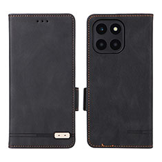 Leather Case Stands Flip Cover Holder L06Z for Huawei Honor X8b Black