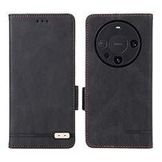 Leather Case Stands Flip Cover Holder L06Z for Huawei Mate 60 Black