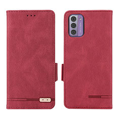 Leather Case Stands Flip Cover Holder L06Z for Nokia G310 5G Red