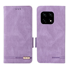 Leather Case Stands Flip Cover Holder L06Z for OnePlus 10 Pro 5G Purple