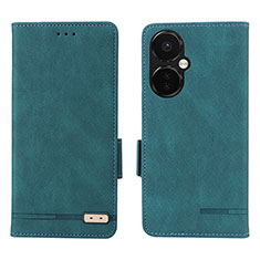 Leather Case Stands Flip Cover Holder L06Z for OnePlus Nord CE 3 5G Green