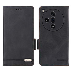 Leather Case Stands Flip Cover Holder L06Z for Oppo Find X7 5G Black