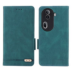 Leather Case Stands Flip Cover Holder L06Z for Oppo Reno11 Pro 5G Green