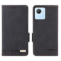 Leather Case Stands Flip Cover Holder L06Z for Realme C30s Black