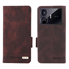 Leather Case Stands Flip Cover Holder L06Z for Realme GT Neo5 SE 5G Brown