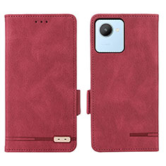 Leather Case Stands Flip Cover Holder L06Z for Realme Narzo 50i Prime Red