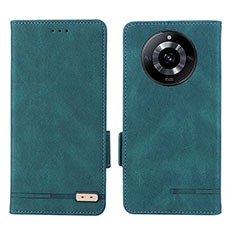 Leather Case Stands Flip Cover Holder L06Z for Realme Narzo 60 5G Green