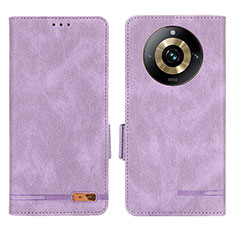 Leather Case Stands Flip Cover Holder L06Z for Realme Narzo 60 Pro 5G Purple