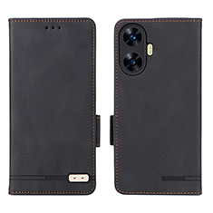 Leather Case Stands Flip Cover Holder L06Z for Realme Narzo N55 Black