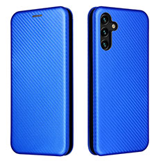 Leather Case Stands Flip Cover Holder L06Z for Samsung Galaxy A13 5G Blue