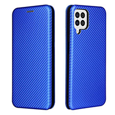 Leather Case Stands Flip Cover Holder L06Z for Samsung Galaxy A22 4G Blue