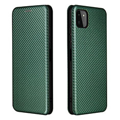 Leather Case Stands Flip Cover Holder L06Z for Samsung Galaxy A22s 5G Green