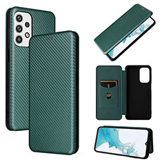 Leather Case Stands Flip Cover Holder L06Z for Samsung Galaxy A23 5G Green