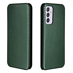 Leather Case Stands Flip Cover Holder L06Z for Samsung Galaxy A35 5G Green