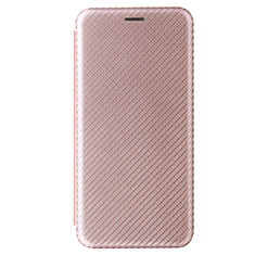 Leather Case Stands Flip Cover Holder L06Z for Samsung Galaxy A41 SC-41A Rose Gold