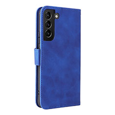 Leather Case Stands Flip Cover Holder L06Z for Samsung Galaxy S21 Plus 5G Blue