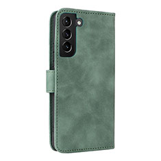 Leather Case Stands Flip Cover Holder L06Z for Samsung Galaxy S21 Plus 5G Green