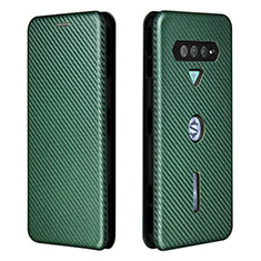 Leather Case Stands Flip Cover Holder L06Z for Xiaomi Black Shark 4 Pro 5G Green