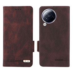 Leather Case Stands Flip Cover Holder L06Z for Xiaomi Civi 3 5G Brown